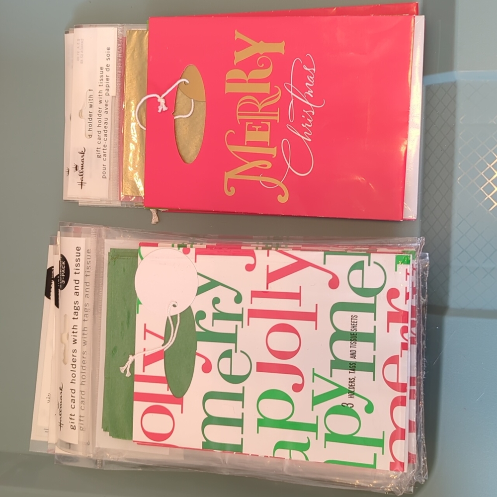 Christmas gift card holders with tags